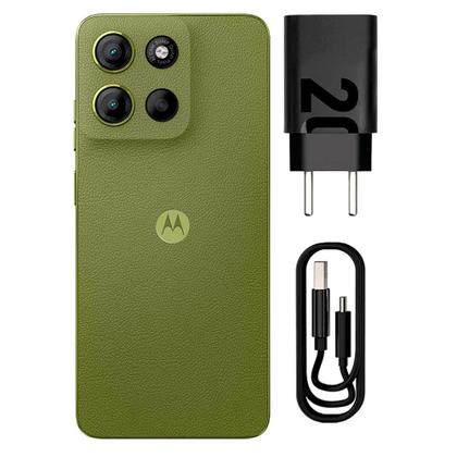 Smartphone Moto G15 256GB Verde Vegan Leather Tela 6.7 Câmera Dupla 50MP Selfie 8MP Dual Chip Android 15 Motorola Imagem de Smartphone Moto G15 256GB Verde Vegan Leather Tela 6.7 Câmera Dupla 50MP Selfie 8MP Dual Chip Android 15 Motorola