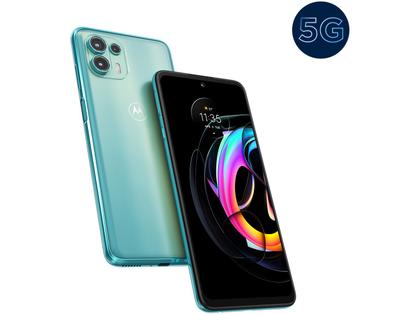 Imagem de Smartphone Motorola Edge 20 Lite 128GB Verde 5G 6GB RAM Tela 6,7” Câm. Tripla + Selfie 32MP