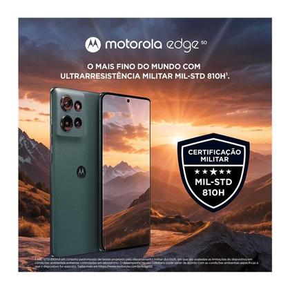 Imagem de Smartphone Motorola Edge 50 5G - Green, 256GB, 24GB RAM Boost, Câmera Dupla 50 MP Sony, Selfie 32MP e Tela de 6.7"