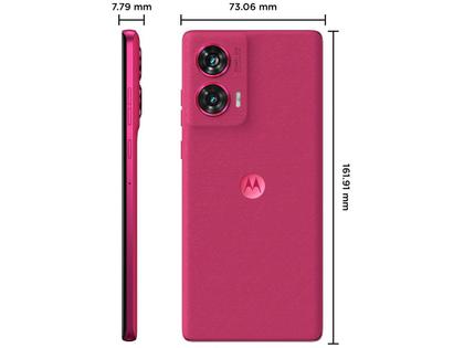Imagem de Smartphone Motorola Edge 50 Fusion 256GB Pink Vegan Suede 5G 16GB RAM 6,7" Câmera Sony Dupla Selfie 32MP Dual Chip