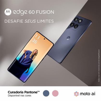 Imagem de Smartphone Motorola Edge 60 Fusion 256Gb Dual Chip 5G Tela 6.7" Câmera Tripla 50MP+50MP+10MP Cinza