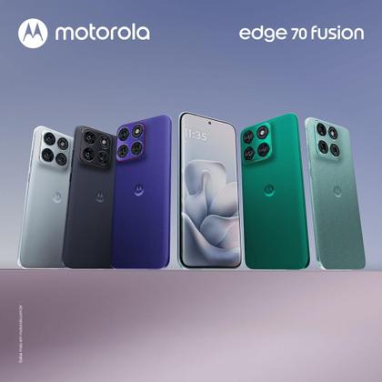 Imagem de Smartphone Motorola Edge 70 Fusion 5G Grafite, 256GB, 8GB RAM, Câmera 50MP Sony Lytia 710