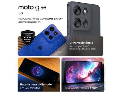 Imagem de Smartphone Motorola G56 256GB Verde 5G 8GB de RAM 6,7" Full HD+ Câm. Dupla + Selfie 32MP