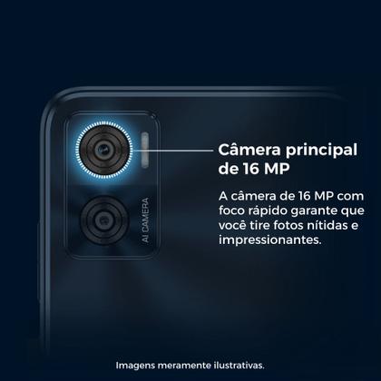 Imagem de Smartphone Motorola Moto E22 128GB 4G Octa Core 4GB RAM Câmera 16MP + Selfie 5MP Tela de 6.5'' - Azul