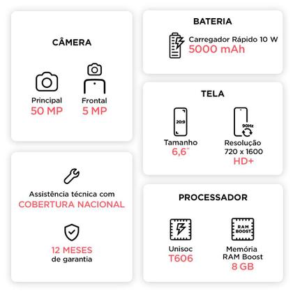 Imagem de Smartphone Motorola Moto g04s - 128GB 8 GB Ram Boost AI Camera 16MP sensor FPS lateral