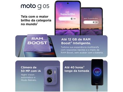 Imagem de Smartphone Motorola Moto G05 128GB Cinza 4G 4GB RAM 6,7" 50MP Selfie 8MP