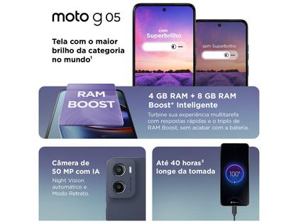 Imagem de Smartphone Motorola Moto g05 256GB 4GB RAM Grafite 6,7" Câm. 50MP + Selfie 8MP