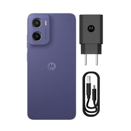 Imagem de Smartphone Motorola Moto G05 4G 128GB 4GB RAM + 8GB RAM Boost Câmera Traseira 50MP Frontal 8MP Tela 6.7" Violeta + Ubook - Livros Digitais