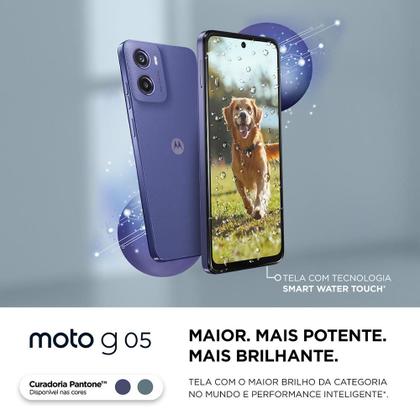 Imagem de Smartphone Motorola Moto G05 4G 128GB 4GB RAM + 8GB RAM Boost Câmera Traseira 50MP Frontal 8MP Tela 6.7" Violeta + Ubook - Livros Digitais