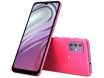 Imagem de Smartphone Motorola Moto G20 64GB Pink 4G 4GB RAM Tela 6,5” Câm. Quádrupla + Selfie 13M