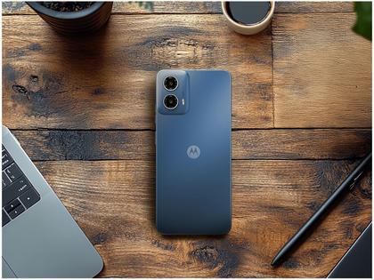 Imagem de Smartphone Motorola Moto G34 128GB Azul 5G 4GB RAM Boost 6,5" Câm. Dupla + Selfie 16MP Dual Chip