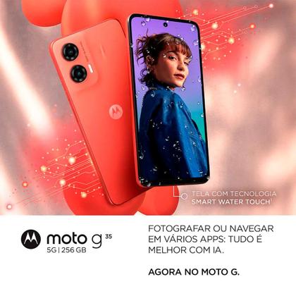 Imagem de Smartphone Motorola Moto G35 5G 256GB 12GB Ram Boost e Camera 50MP com AI NFC Tela 6.7 com Superbrilho
