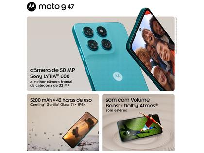 Imagem de Smartphone Motorola Moto g47 128GB 5G 12GB (4GB RAM + 8GB RAM Boost) Grafite 6,7" Câm. Dupla Selfie 32MP