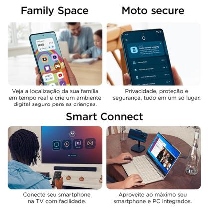 Smartphone Motorola Moto G55 5G 256GB 16GB RAM Boost Câmera Traseira Dupla 50MP + 8MP Selfie 16MP Tela 6.5" Preto Imagem de Smartphone Motorola Moto G55 5G 256GB 16GB RAM Boost Câmera Traseira Dupla 50MP + 8MP Selfie 16MP Tela 6.5" Preto