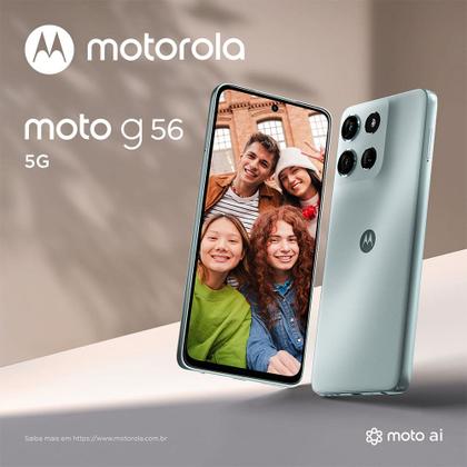 Imagem de Smartphone Motorola Moto G56 5G 256GB 24GB 8GB RAM+16GBe 50MP Sony Lytia 600 AI Camera IP68 + IP69