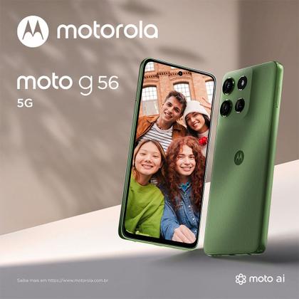 Imagem de Smartphone Motorola Moto G56 5G 256GB 24GB 8GB RAM+16GBe 50MP Sony Lytia 600 AI Camera IP68 + IP69