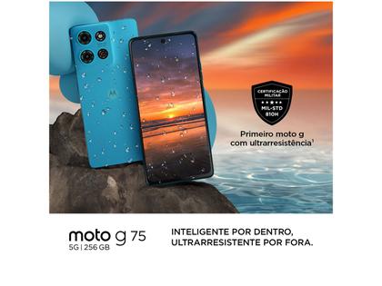 Imagem de Smartphone Motorola Moto G75 256GB Azul 5G 8GB RAM 6,8" Câm. Dupla Selfie 16MP