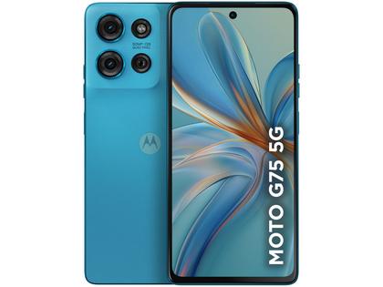Imagem de Smartphone Motorola Moto G75 256GB Azul 5G 8GB RAM 6,8" Câm. Dupla Selfie 16MP