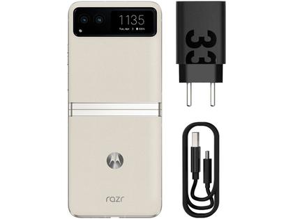 Imagem de Smartphone Motorola Razr 40 256GB Vanilla 5G Snapdragon 8GB RAM 6,9" Câm. Dupla + Selfie 64MP