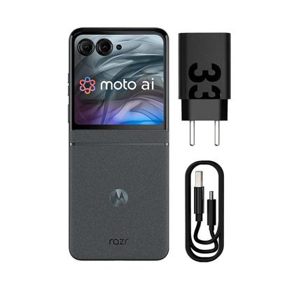 Imagem de Smartphone Motorola Razr 50 512GB, 12GB RAM, 12GB Ram Boost, Tela dobrável 6,9 pOLED e externa 3,6”, Moto AI camera, IPX8