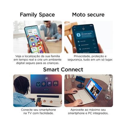 Imagem de Smartphone Motorola Razr 60 256GB 24GB 12GB RAM12GB Ram Boost Tela dobrável 6,9 pOLED e externa 3,6” Moto AI camera IP48