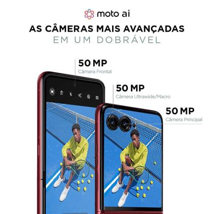 Imagem de Smartphone Motorola Razr 60 Ultra 1TB, 16GB RAM, 16GB Ram Boost, Snapdragon 8 Elite, Tela dobrável 7 e externa 4”, Moto AI, 50MP câmera