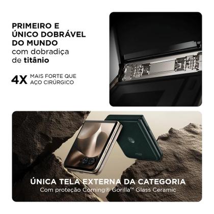 Imagem de Smartphone Motorola Razr 60 Ultra 1TB, 16GB RAM, 16GB Ram Boost, Snapdragon 8 Elite, Tela dobrável 7 e externa 4”, Moto AI, 50MP câmera