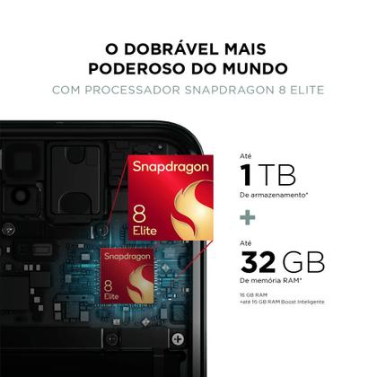 Imagem de Smartphone Motorola Razr 60 Ultra 1TB, 16GB RAM, 16GB Ram Boost, Snapdragon 8 Elite, Tela dobrável 7 e externa 4”, Moto AI, 50MP câmera