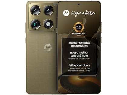 Smartphone Motorola Signature 5G 512GB 24GB (12GB RAM + 12GB RAM Boost) 3 Câmeras 50MP Sony Lytia e Zoom...