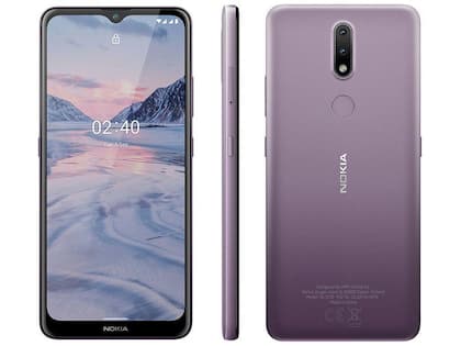 Smartphone Nokia 2.4 64GB Roxo 4G Octa-Core - 3GB RAM Tela 6,5” Câm. Dupla + Selfie 5MP