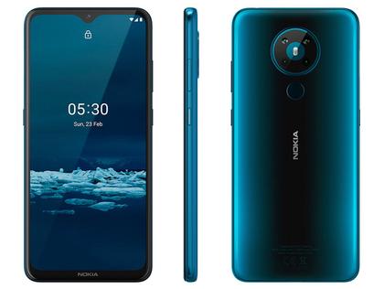 Smartphone Nokia 5.3 128GB Verde 4G Octa-Core 4GB RAM 6,55” Câm. Quádrupla + Selfie 8M