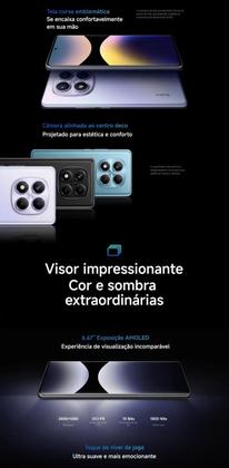 Imagem de Smartphone Note 14 PRO NFC Câmera tripla 200MP 32mp frontal 256GB tela AMOLED 120Hz FHD plus