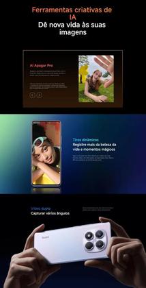 Imagem de Smartphone Note 14 PRO NFC Câmera tripla 200MP 32mp frontal 256GB tela AMOLED 120Hz FHD plus