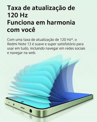 Imagem de Smartphone Note13 4G 256GB + 12GB RAM  Câmera 108MP  Tela AMOLED 120Hz  Performance Premium com Entrega Rápida