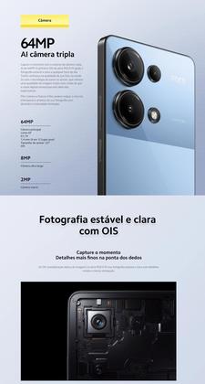 Imagem de Smartphone Note14 Lançamento 256GB  128GB Câmera 108MP  20MP até 12GB Ramboost AMOLED 120Hz FHD plus celular Design Premium