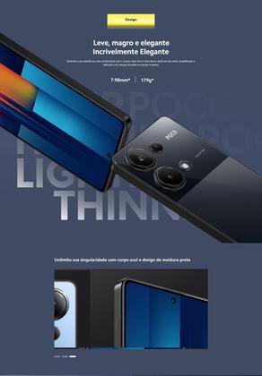 Imagem de Smartphone Note14 Lançamento 256GB  128GB Câmera 108MP  20MP até 12GB Ramboost AMOLED 120Hz FHD plus celular Design Premium