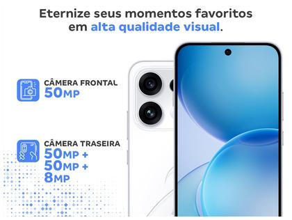 Imagem de Smartphone OPPO Reno16 F 256GB 5G 8GB RAM Branco Aura 6,57" Câm. Tripla + Selfie 50MP