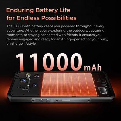 Imagem de Smartphone Oukitel WP55 Pro 5G 48GB de RAM 512GB Bateria de 11000mAh NFC IP68 IP69K