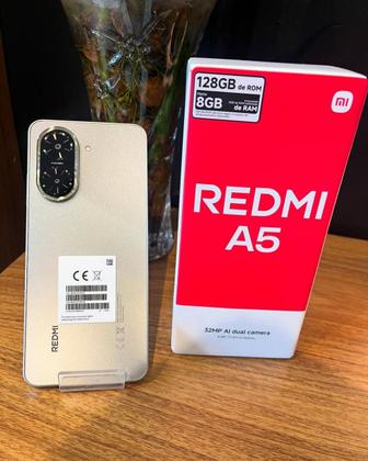 Imagem de Smartphone Rеԁmі A5 Câmera dupla 32MP 128GB / 64GB 8GB RAM 5200mAh Celular Design Premium / Fone Bluetooth Smartwatch inteligente incluso