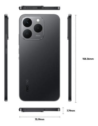 Imagem de Smartphone Realme 15T 5G  256GB 8GB RAM  Câmera 50MP IA Edit  Bateria 6650mAh  Chipset Dimensity 6400 MAX 5G  IP69