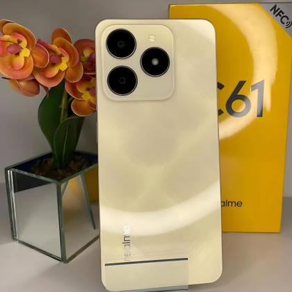 Imagem de Smartphone Realme C61 NFC 256GB  128GB 12GB Ramboost 50MP Câmera Dupla Tela 6.74, NFC Lançamento celular resistente Design Fino e elegante