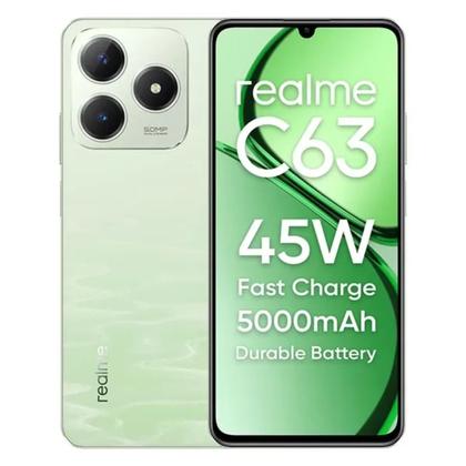 Imagem de Smartphone realme c63 rmx3939 nfc dual sim de 256gb 8gb ram de 6.74 50mp 8mp jade green anatel