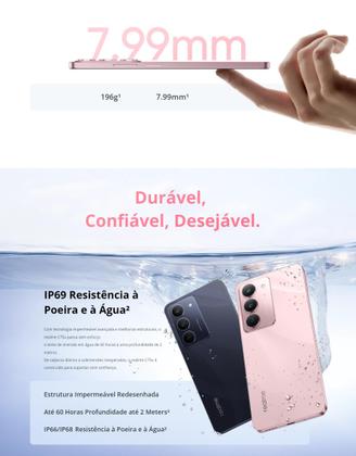 Imagem de Smartphone Realme C75X 256GB 128GB 16GB RAM BOOST IP69 Prova dágua 5600mAh Câmera dupla 50MP Celular Resistente e Poderoso com Design Premium