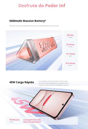 Imagem de Smartphone Realme C75X 256GB 128GB 16GB RAM BOOST IP69 Prova dágua 5600mAh Câmera dupla 50MP Celular Resistente e Poderoso com Design Premium