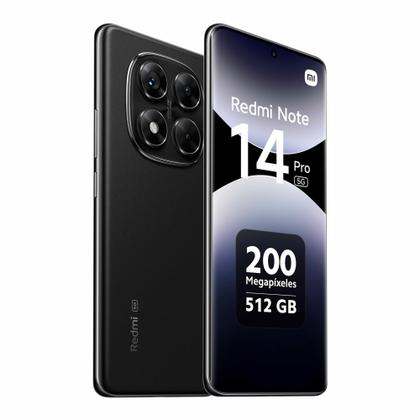 Imagem de Smartphone Redmi Note 14 PRO 5G 12+512GB (BLACK) Preto  XIAOMI