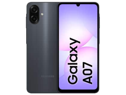 Smartphone Samsung A07 128GB Preto 4GB RAM Tela 6,7 Câm. Dupla Selfie 8MP