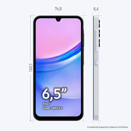 Imagem de Smartphone Samsung A15 128GB Câmera Tripla 50MP + Selfie Tela Infinita 6,5" 4GB Ram Dual Chip