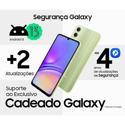 Imagem de Smartphone Samsung Galaxy A05 128GB 4G Wi-Fi Tela 6.7 Dual Chip 4GB RAM Câmera Dupla + Selfie 8MP - Preto