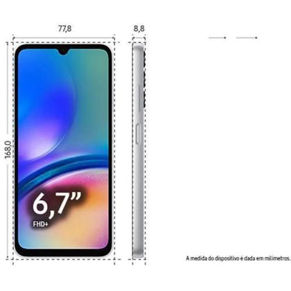 Imagem de Smartphone Samsung Galaxy A05S 4G 128GB 6GB de RAM Tela Infinita 6.7 Câmera Tripla Traseira de 50MP + 2MP + 2MP-