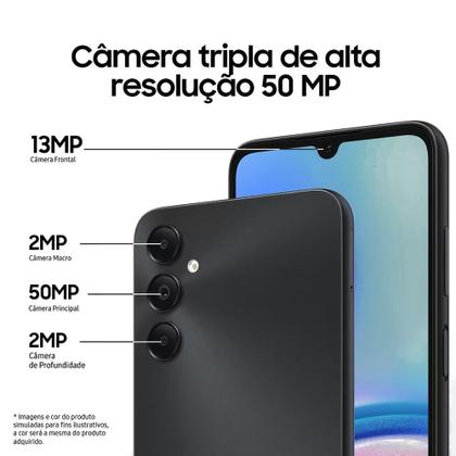 Imagem de Smartphone Samsung Galaxy A05S 4G 128GB 6GB Tela 6,7 Preto